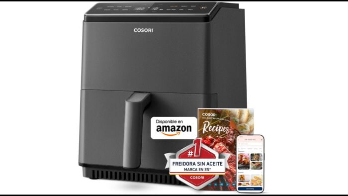 COSORI Freidora de Aire Wifi 6,4 L, 60 Recetas, Freidora sin Aceite con 12 Programas, Dual Blaze